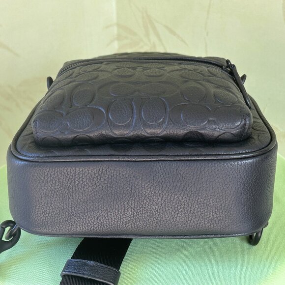 COACH CHARTER PACK IN SIGNATURE LEATHER:NWT BLACK CP116 Retail:$450 - Picture 10 of 15